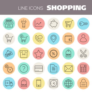 Satır içi alışveriş Icons Collection