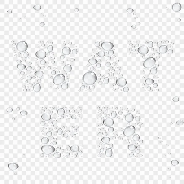 Fondo abstracto con gotas de agua transparentes — Archivo Imágenes Vectoriales