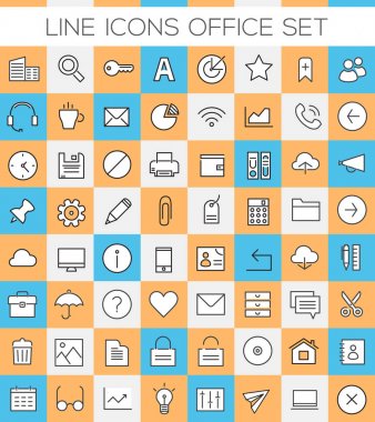 İnce çizgi office simgeleri