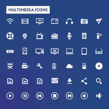Trendy Multimedya simgeler 