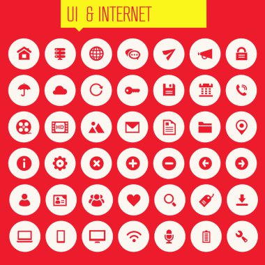 Kullanıcı arabirimi ve Internet Icons set