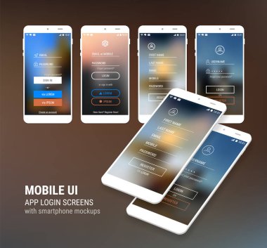 duyarlı mobil UI app şablonları