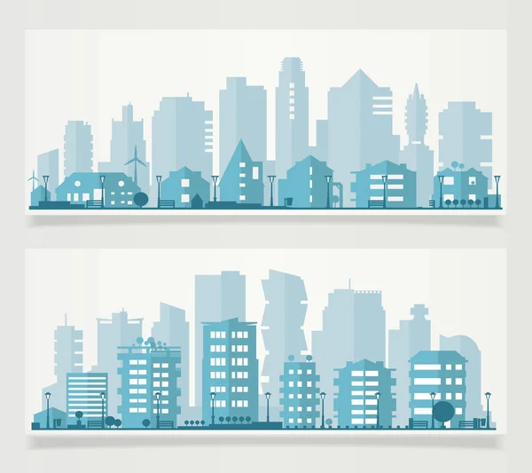 Material de papel estilo ciudad ecológica — Vector de stock