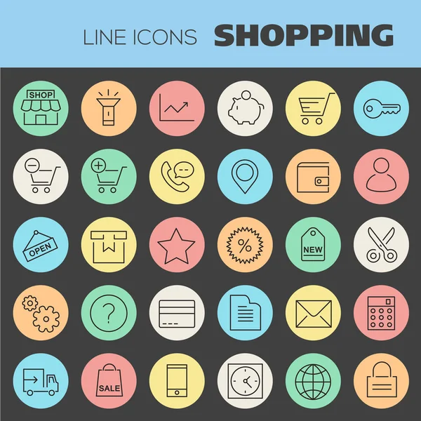 alışveriş simgeler koleksiyonu