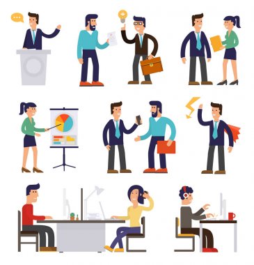 İşadamları çizgi kahramanlar