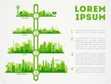şık cityscape infographics