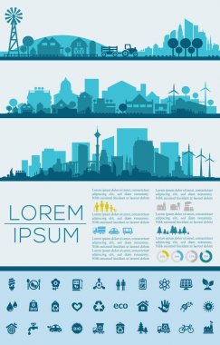 şık cityscape infographics