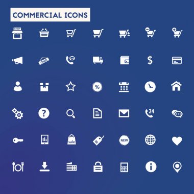 Büyük ticari Icons set
