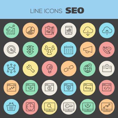 Büyük Seo Icons set