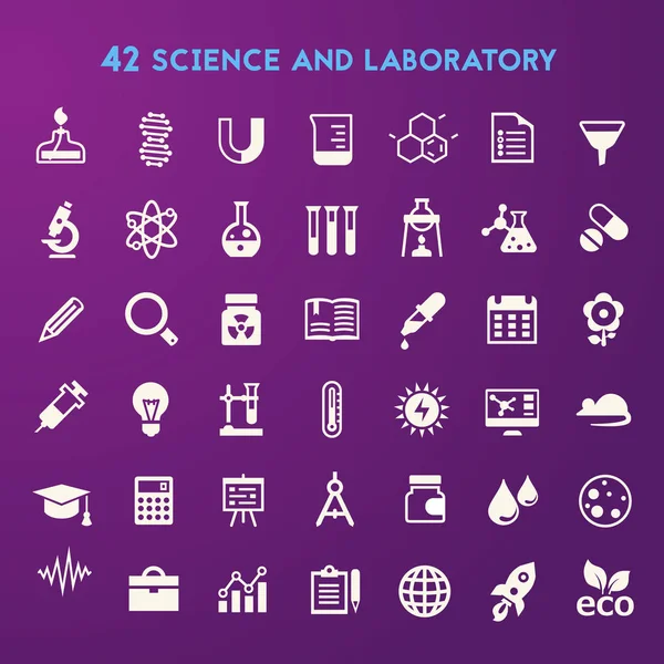 Colección de iconos de ciencia y laboratorio — Vector de stock