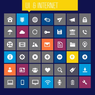Kullanıcı arabirimi ve Internet Icons set