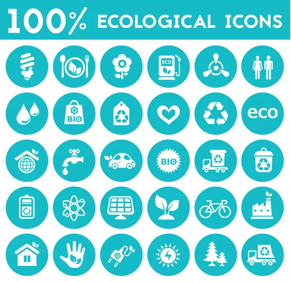 Ekologiska ikoner collection — Stock vektor
