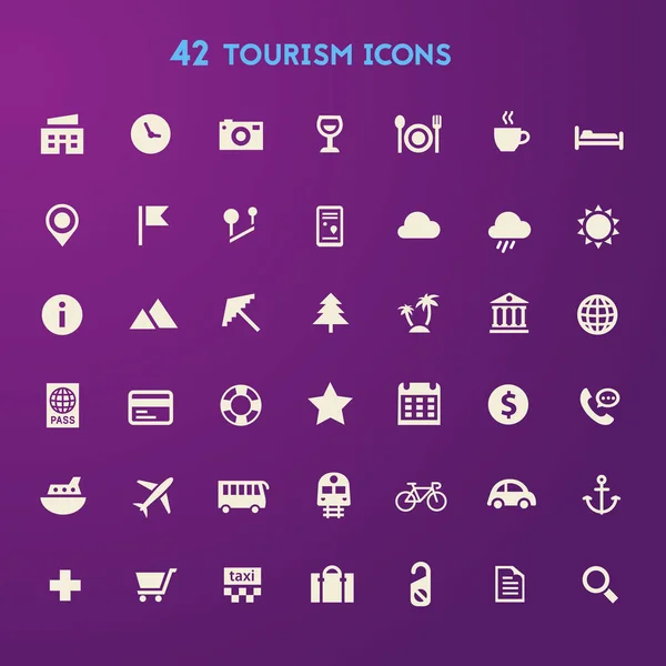 Resor och turism ikoner — Stock vektor
