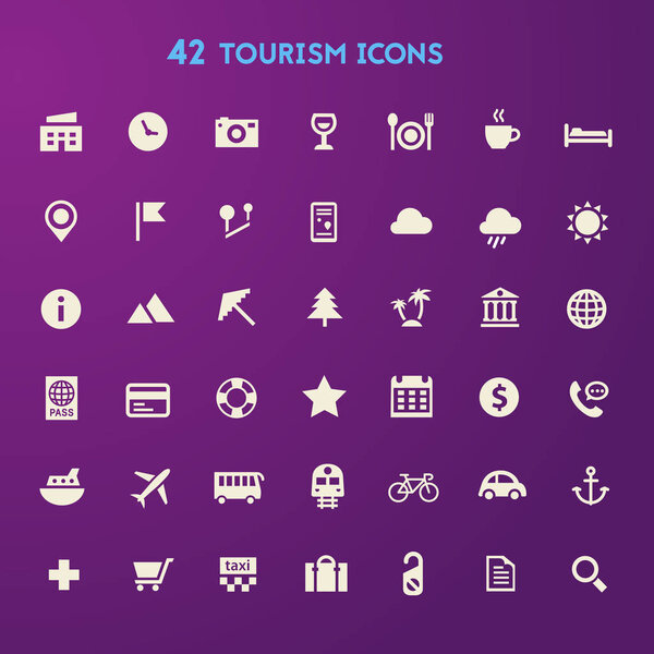 travel and tourism icons