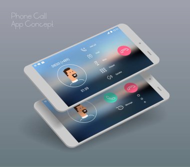 Şablonlar / bulanık arka planlar ile telefon görüşmeleri app