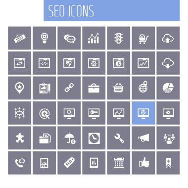 meydanlarda seo simgelerin beyaz arka plan üzerinde ayarla