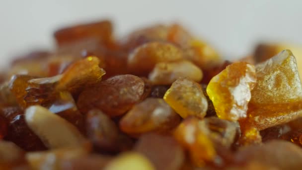 Belo Fiery Amber em macro — Vídeo de Stock
