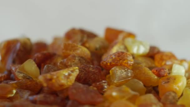 Belo Fiery Amber em macro — Vídeo de Stock