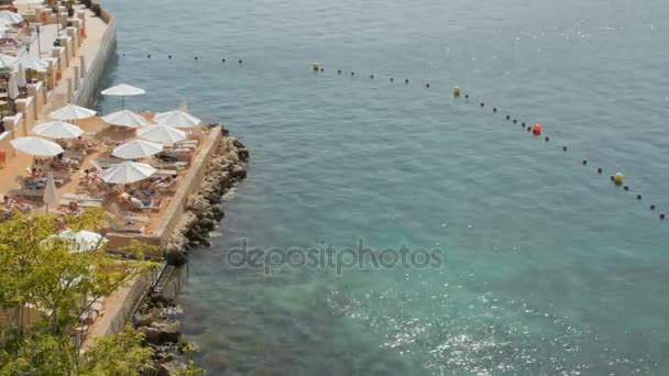 Stranden nära hamnen, Malta, Valletta — Stockvideo