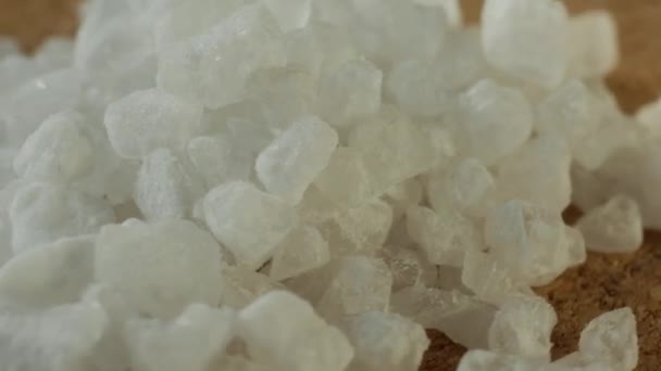 Extreme close up of sea salt crystals. — Stock Video