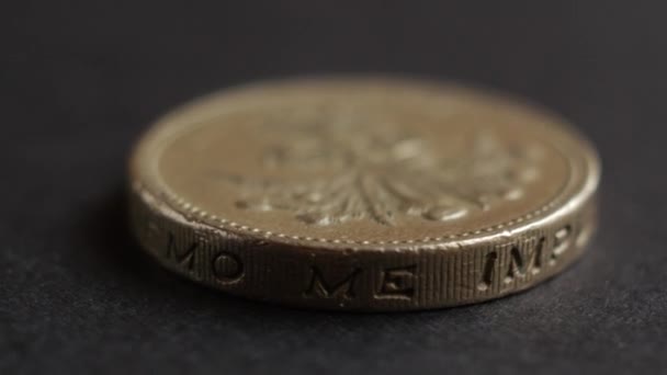 Símbolo de libra, moneda británica . — Vídeos de Stock