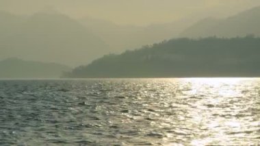 Lake Como İtalya alacakaranlıkta