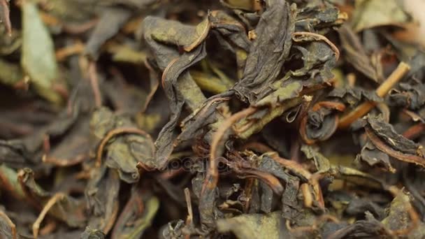Dried herbs leaves ,close up rotation. — Stock Video