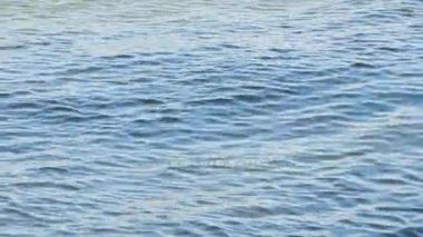 dalgalı su yüzeyinin görünümü kapatın