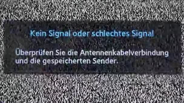 No channel white noise signal close-up . — Stock Video