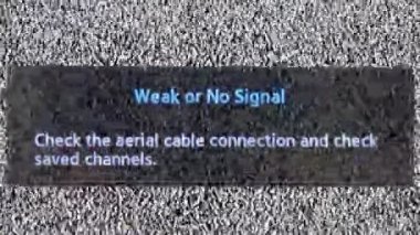 Hiçbir kanal beyaz gürültü sinyali yakın çekim .