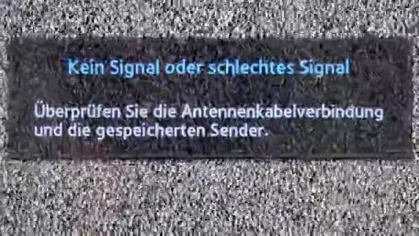 No channel white noise signal close-up . — Stock Video