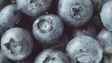 Taze, olgun mavi döndürme, vahşi berry çilek. Yakın çekim