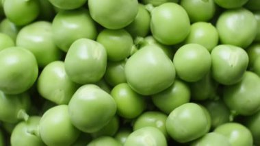 Yeşil bezelye döndürme, en iyi görünümü.