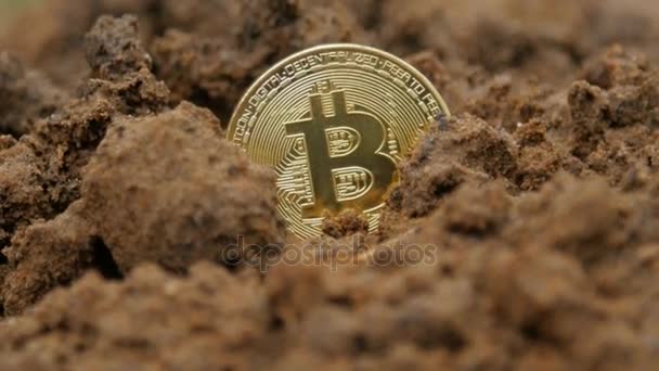 Concepto de minería criptomoneda. Minería Bitcoin . — Vídeo de stock