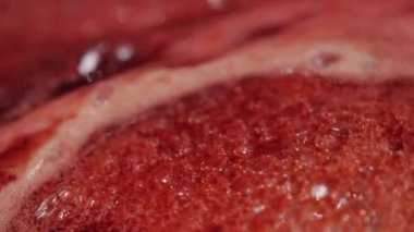 Kızılcık Reçeli, makro çekim arka plan.