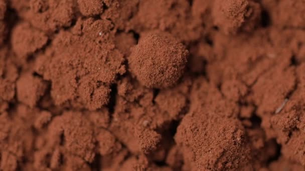 Rotation Cacao poudre macro shot . — Video