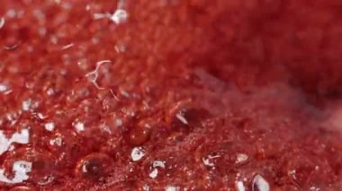 Kızılcık Reçeli, makro çekim arka plan.