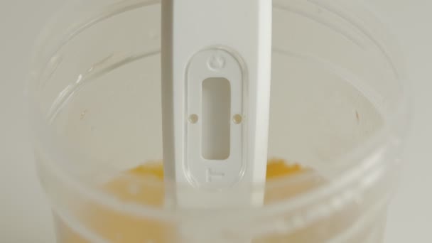 Test ciążowy w akcji. Dwie linie oznaczają w ciąży. — Wideo stockowe