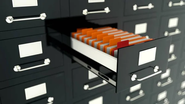 Folder search in archive drawer, files, statistics, research, history, forensics