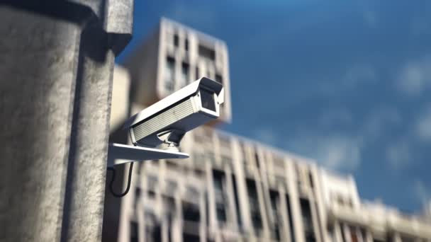 Video surveillance in public places, security camera monitoring violation — Stock Video