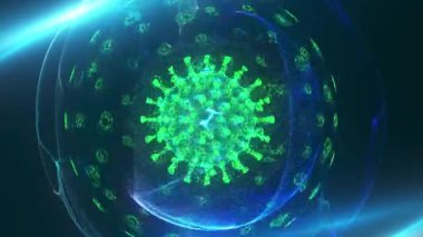 Coronavirus ajanı, COVID-19, virüs. Ölümcül patojen, hastalık, salgın hastalık