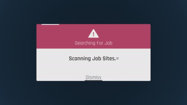 Пошук роботи в Інтернеті, сканування тексту веб-сайтів, проблеми безробіття — стокове відео