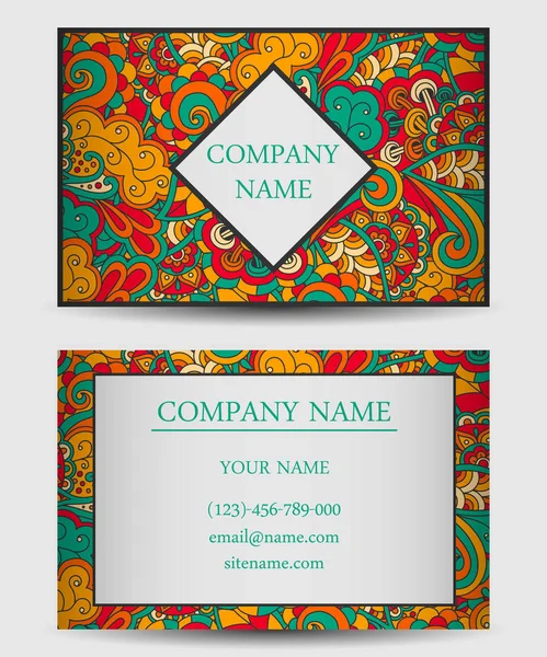 Vector template business card — Stock Vector