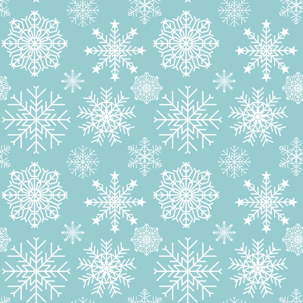 Vector seamless pattern snowflakes — Stock Vector