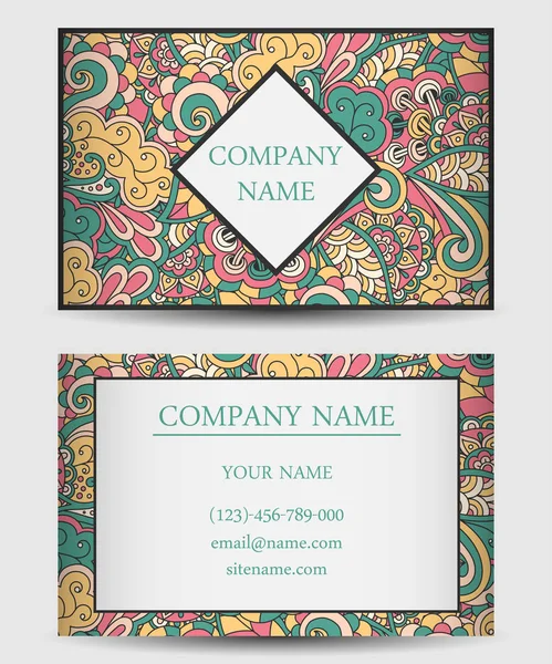 Vector template business card — Stock Vector