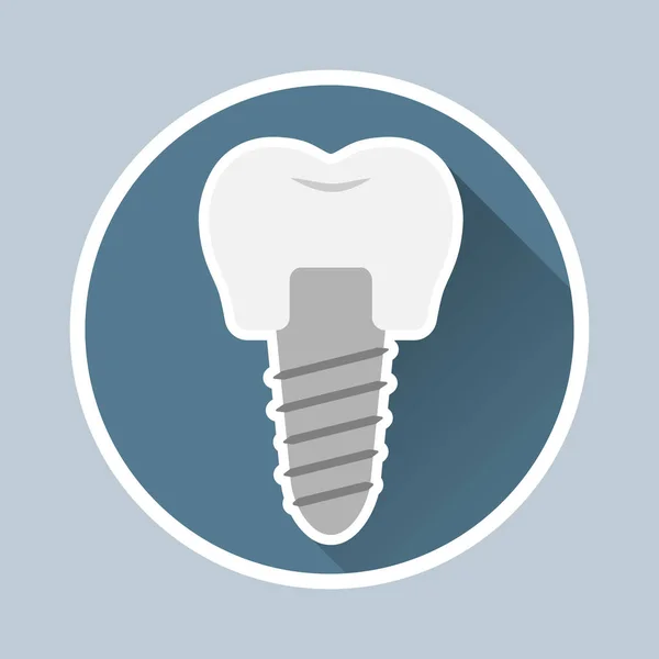 Vektorové ikony pro zubní kliniky, ortodoncie, zubní implantáty. — Stockový vektor