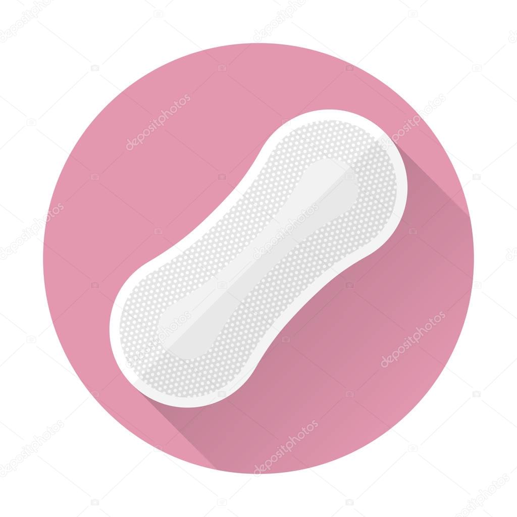 Vector icons of feminine sanitary pads. Illustration of feminine