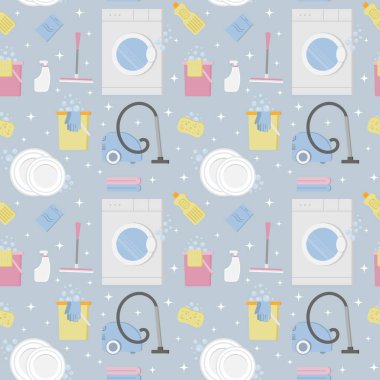 Sorunsuz vektör desen temizleme araçları ile düz bir tarzda 