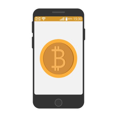 Vektör çizim ile e-para bitcoin 