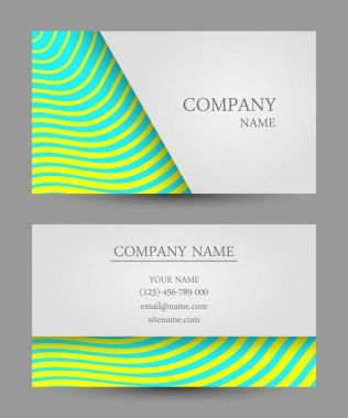 A set of business cards with a minimalistic geometric pattern and a bright gradient. clipart svg vector 